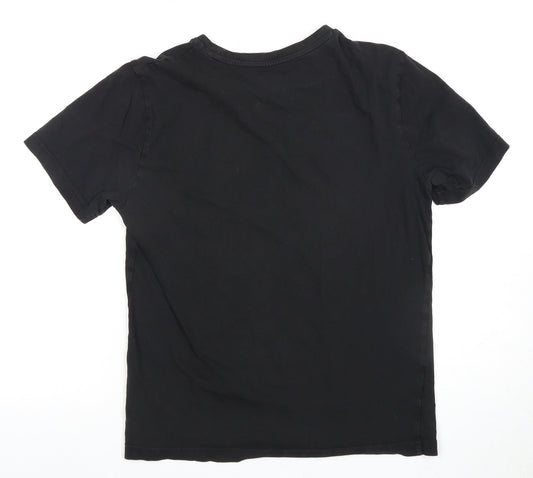 Puma Men's Black T-Shirt, Size S, Crew Neck, Logo