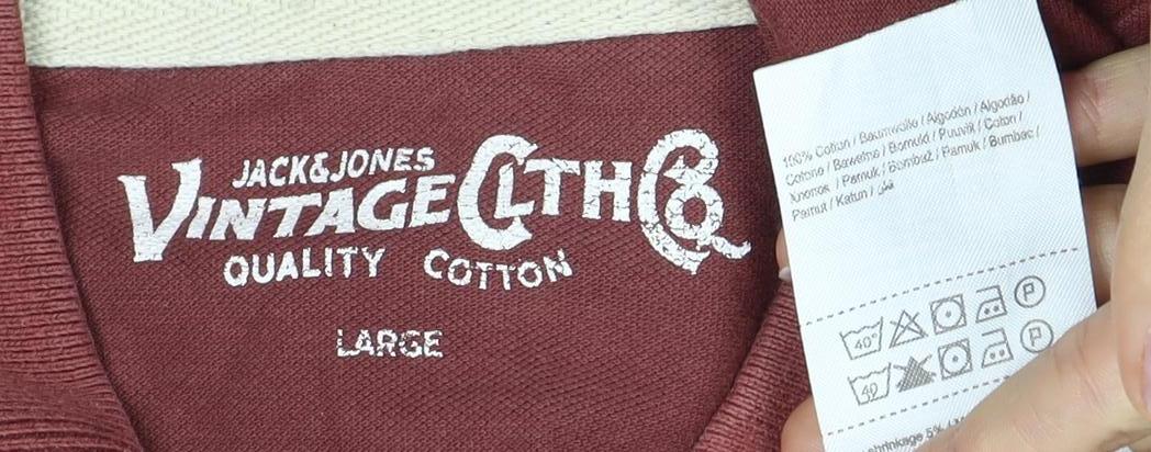 Jack & Jones Men's Red L Polo Shirt