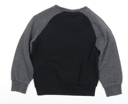 Farah Junior Boys Black Pullover Sweatshirt 6-7 Years