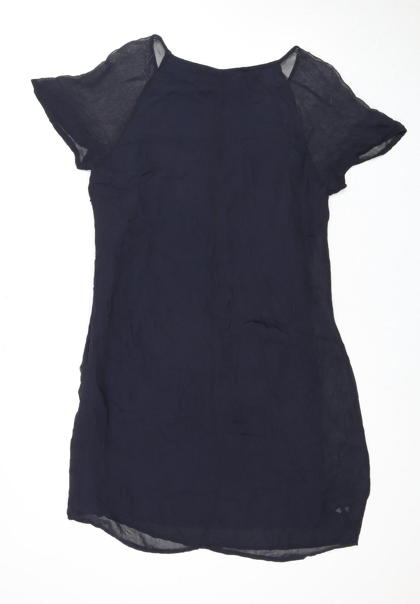 Rocha John Rocha Blue Embroidered Shift Dress, Size 10