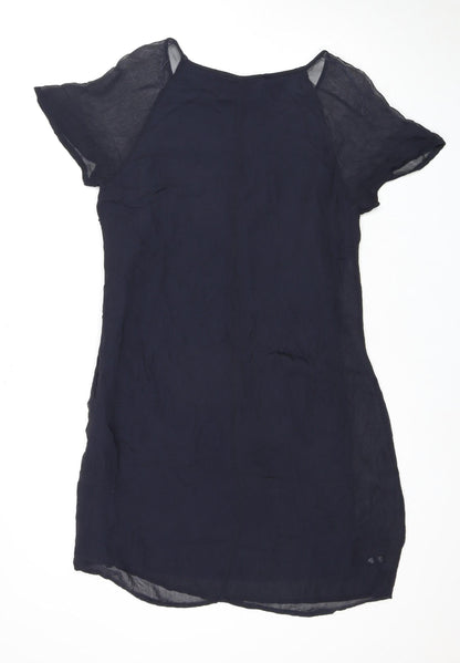 Rocha John Rocha Blue Embroidered Shift Dress, Size 10