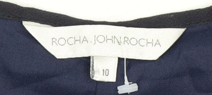 Rocha John Rocha Blue Embroidered Shift Dress, Size 10