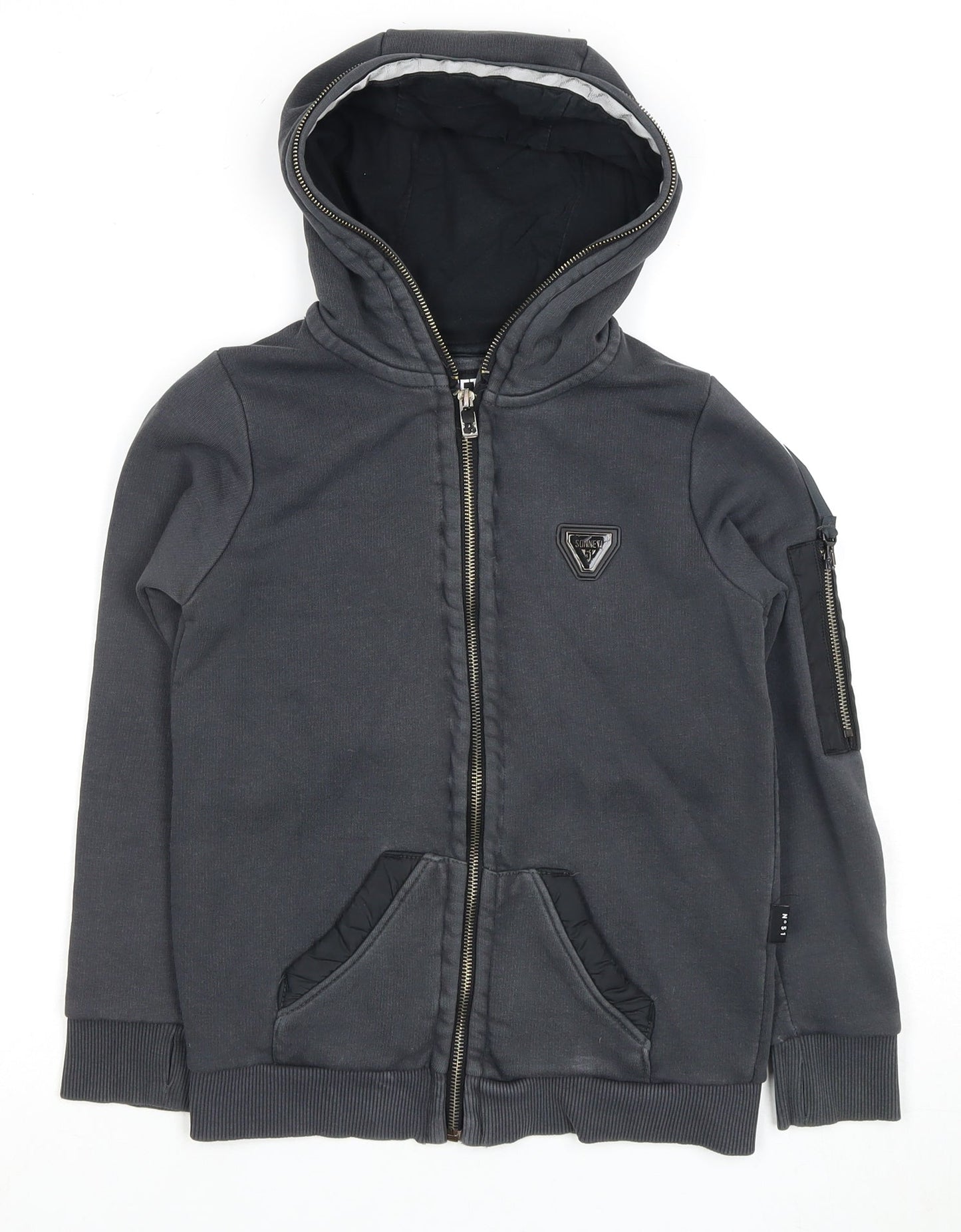 Sonneti Boys Grey Full Zip Hoodie 8-10 Years with Hood