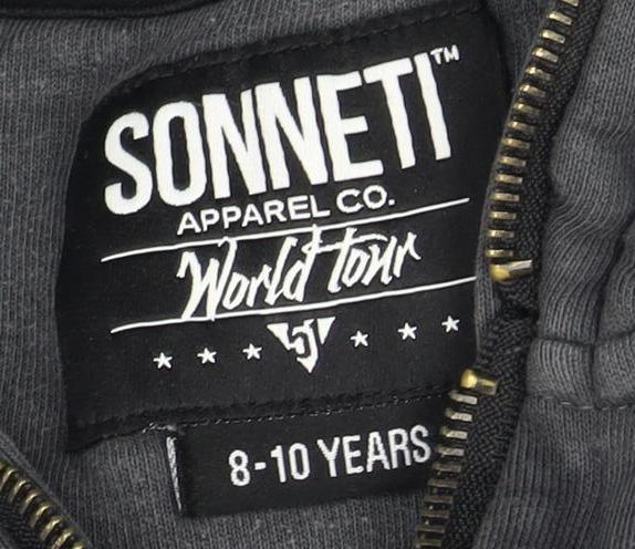 Sonneti Boys Grey Full Zip Hoodie 8-10 Years with Hood