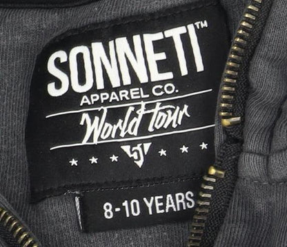 Sonneti Boys Grey Full Zip Hoodie 8-10 Years with Hood