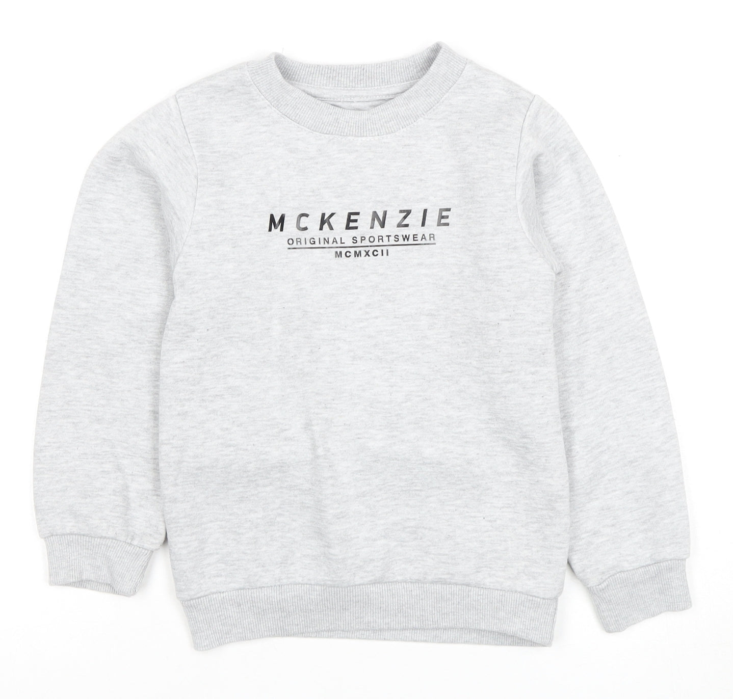 McKenzie Boys Grey Sweatshirt 7-8 Years Crew Neck