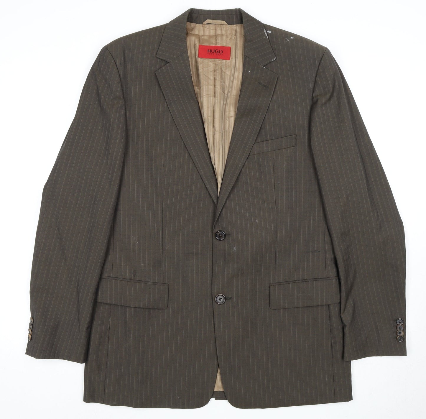 Mens UK Size 40 HUGO BOSS Regular Brown Suit Jacket