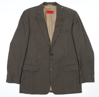 Mens UK Size 40 HUGO BOSS Regular Brown Suit Jacket