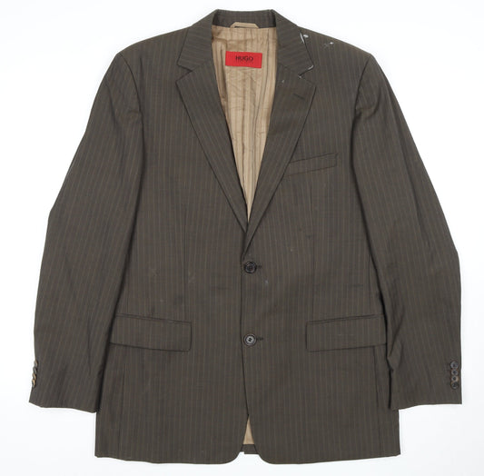 Mens UK Size 40 HUGO BOSS Regular Brown Suit Jacket