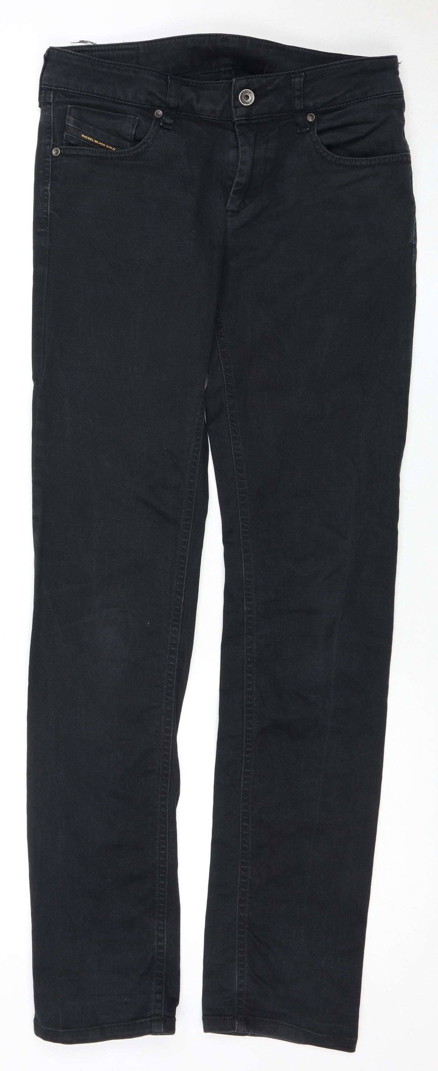 Diesel Women's Black Slim Straight Jeans, Size 27