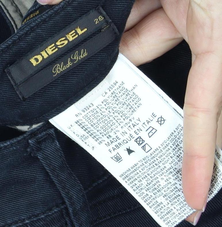 Diesel Women's Black Slim Straight Jeans, Size 27