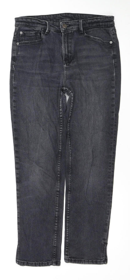 Massimo Dutti Women's Black Straight Jeans Size 10