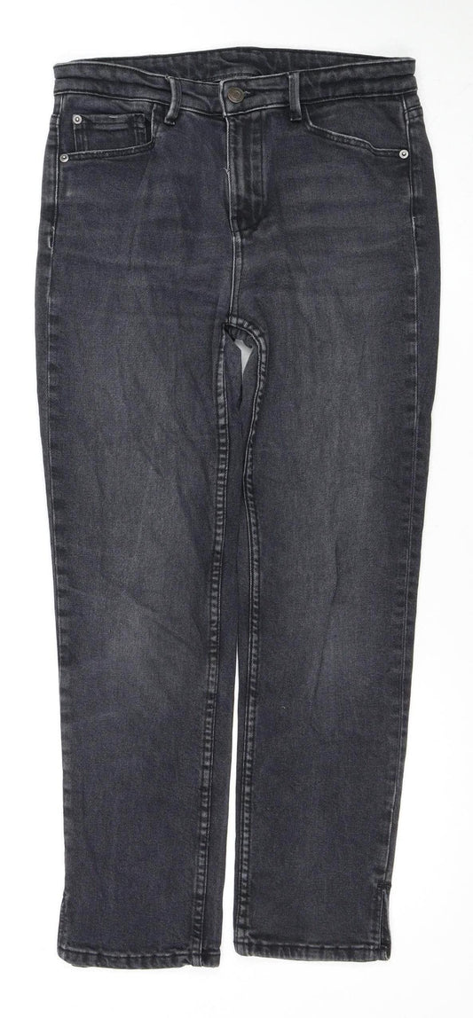 Massimo Dutti Women's Black Straight Jeans Size 10
