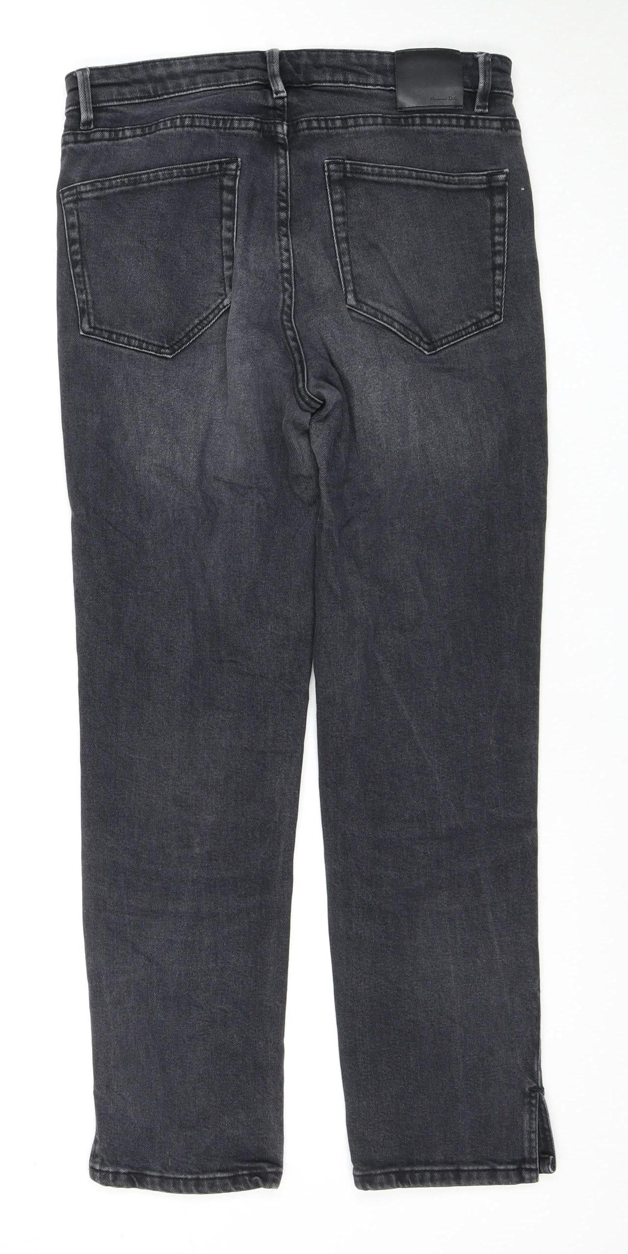 Massimo Dutti Women's Black Straight Jeans Size 10