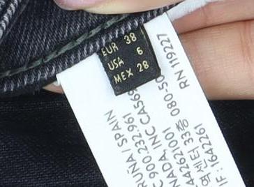 Massimo Dutti Women's Black Straight Jeans Size 10