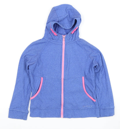 Peter Storm Girls Blue Hooded Jacket, 7-8 Years, Casual Style