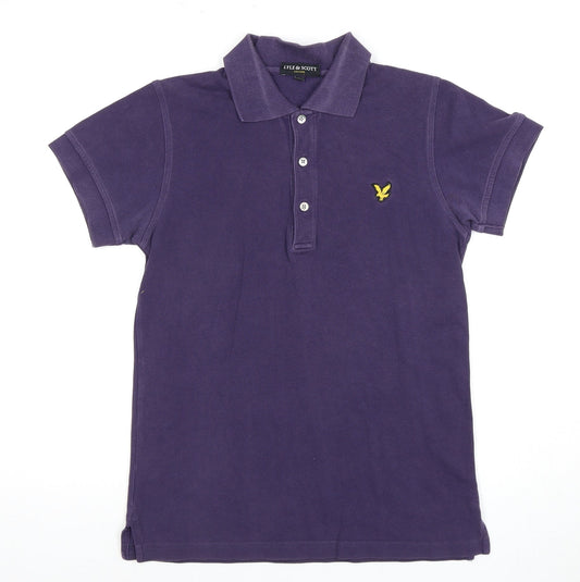 Lyle & Scott Men's Purple Polo Shirt Size S