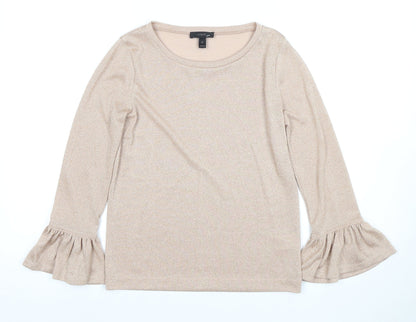 J.Crew Beige Women's Blouse XS Flared Sleeve