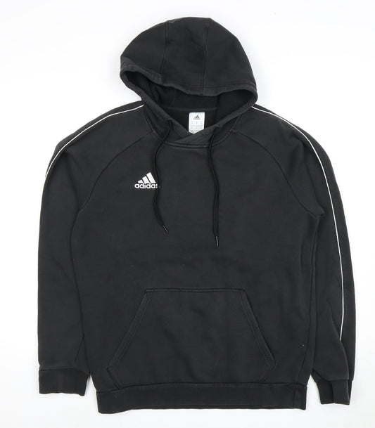 Adidas Men's Black Pullover Hoodie - Medium