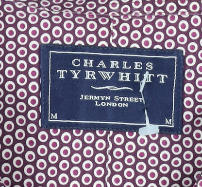 Mens UK Collar Size M Charles Tyrwhitt Smart Purple  Dress Shirt