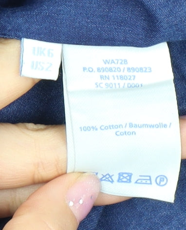 Mens UK Collar Size 6 Boden Smart Blue  Dress Shirt