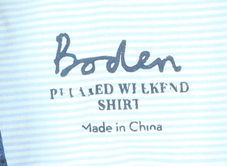 Mens UK Collar Size 6 Boden Smart Blue  Dress Shirt