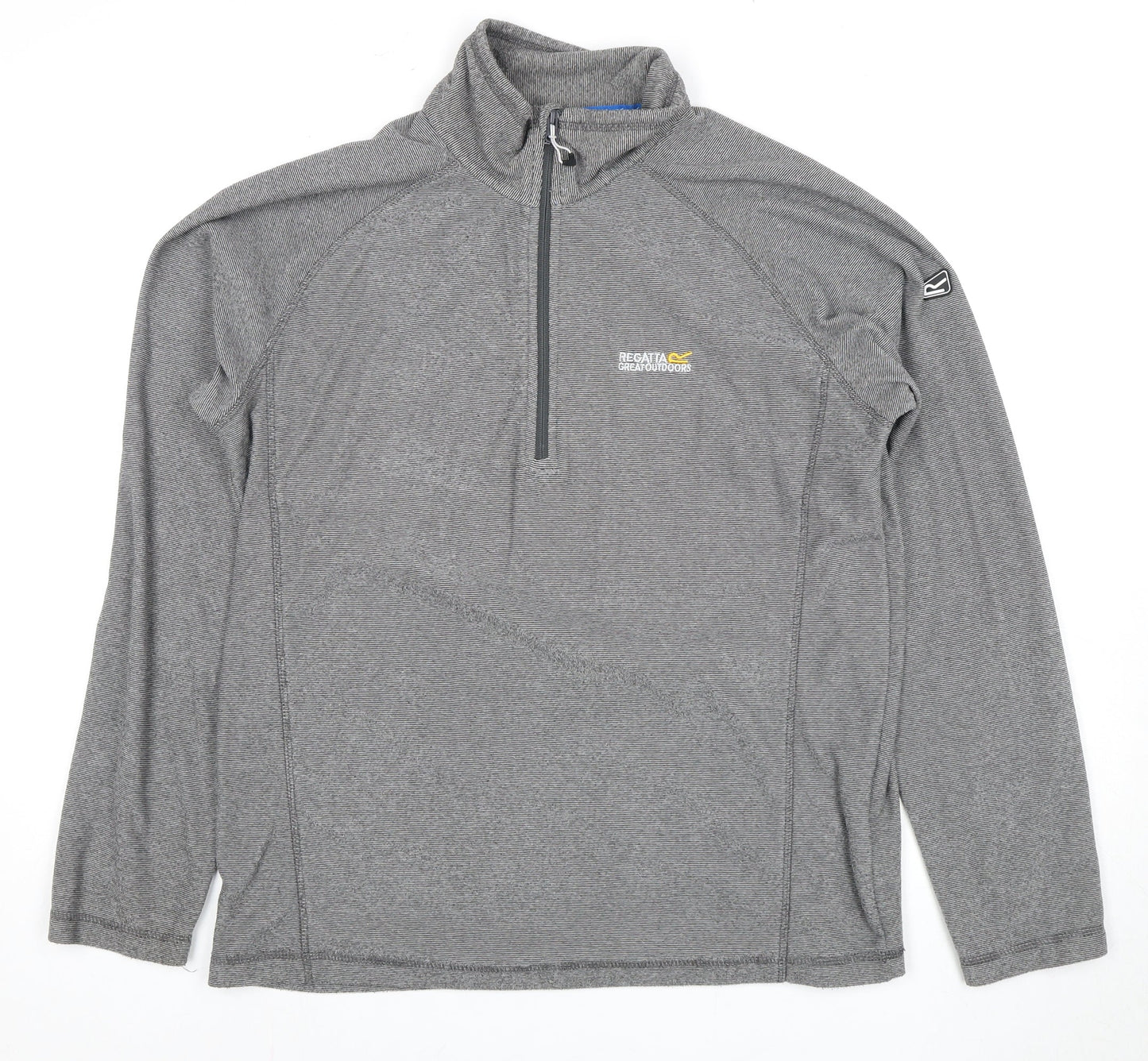 Mens UK Size L Regatta Grey 1/4 Zip Sweatshirt