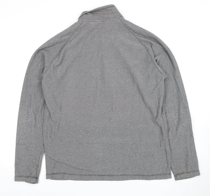Mens UK Size L Regatta Grey 1/4 Zip Sweatshirt
