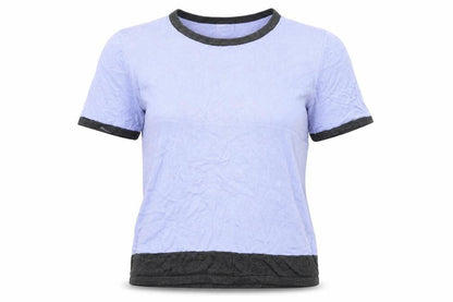 Womens UK Size 10 Eastex Blue Ringer T-Shirt