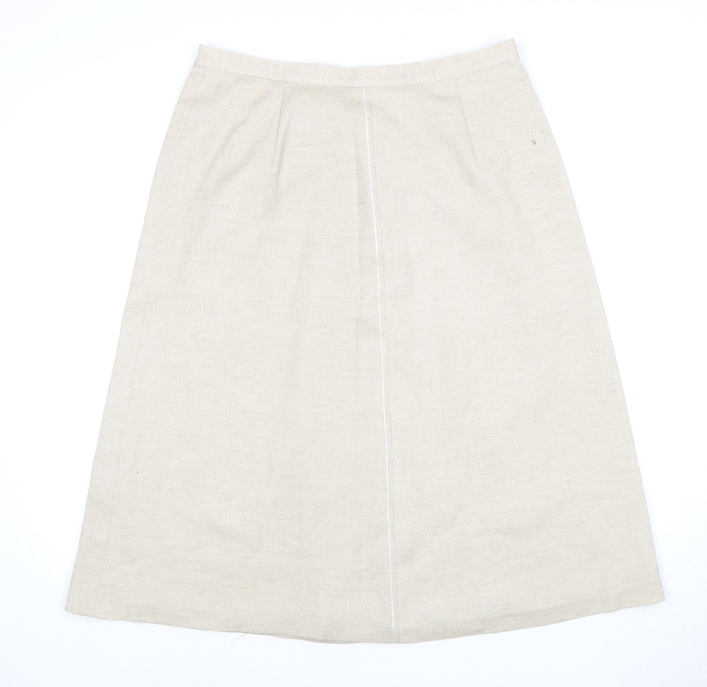 Eastex Women's Beige A-Line Midi Skirt Size 14