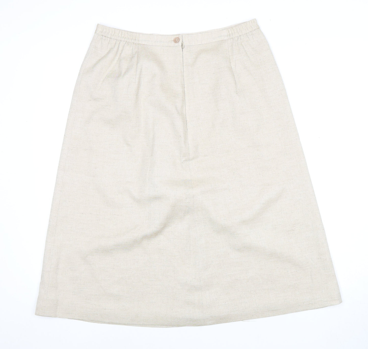 Eastex Women's Beige A-Line Midi Skirt Size 14