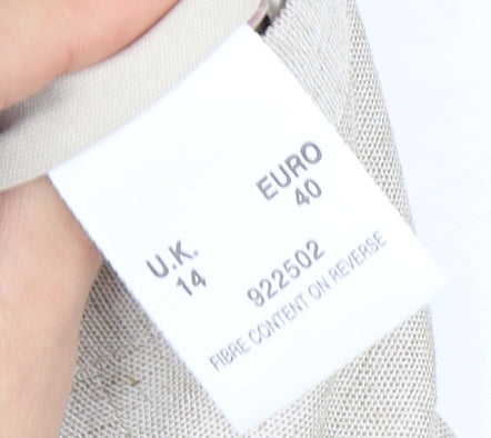 Eastex Women's Beige A-Line Midi Skirt Size 14