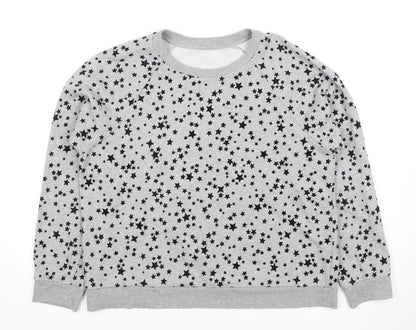 Whistles Women's Grey Star Pullover Sweatshirt M