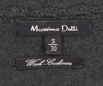 Massimo Dutti Women's Grey Knit Dress Size S