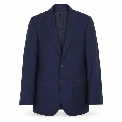 Moss Esq Men's Blue Blazer 48 Regular Single-Breasted