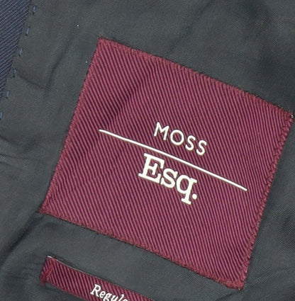 Moss Esq Men's Blue Blazer 48 Regular Single-Breasted