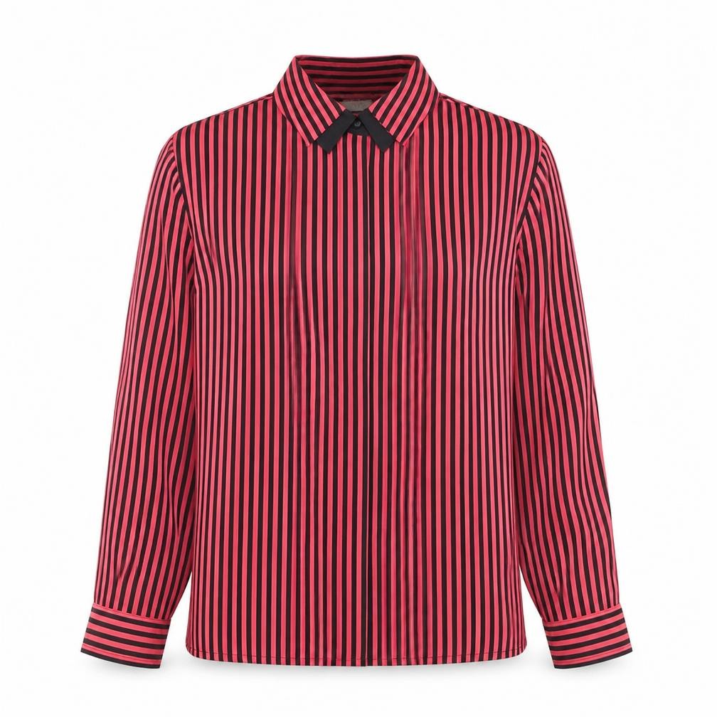 Womens UK Size 10 Viyella Red Basic Button-Up