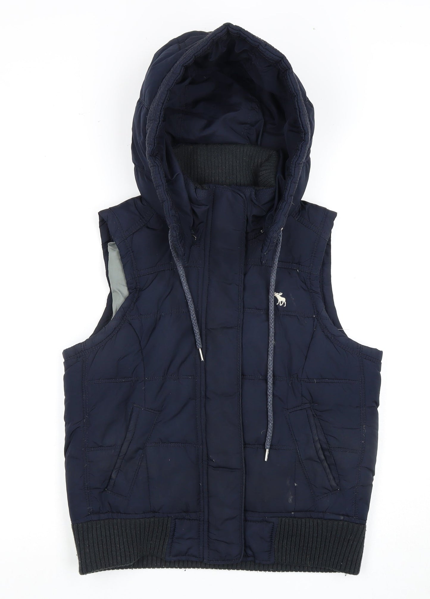 Abercrombie & Fitch Women’s Blue Hooded Waistcoat M