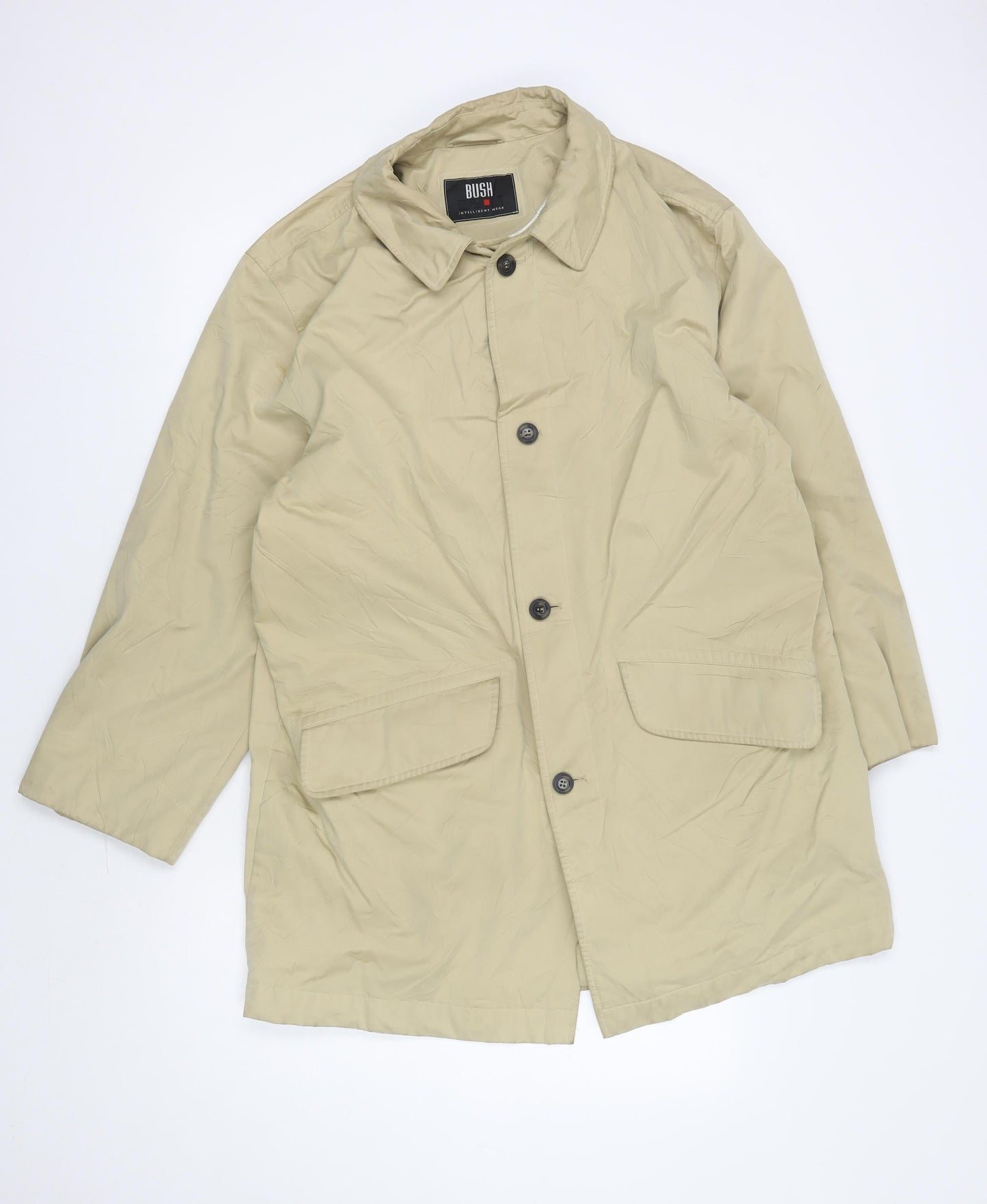 Mens UK Size 40 Bush Beige Overcoat