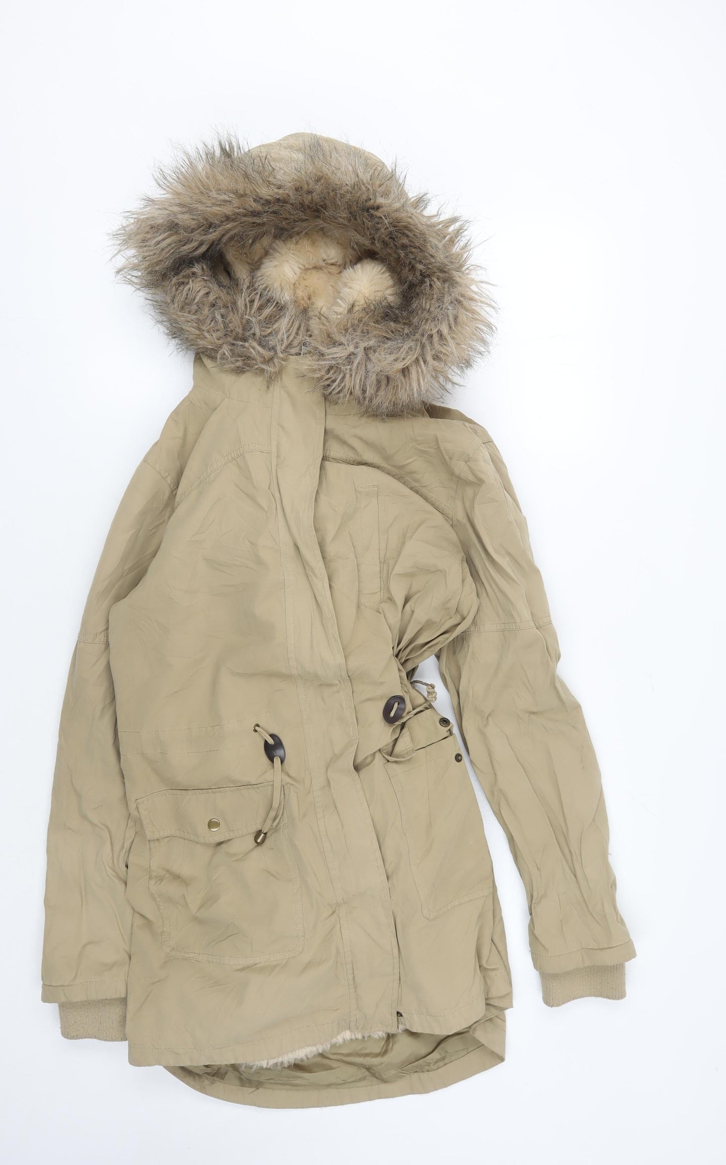 Womens UK Size M Oasis Beige Parka Coat