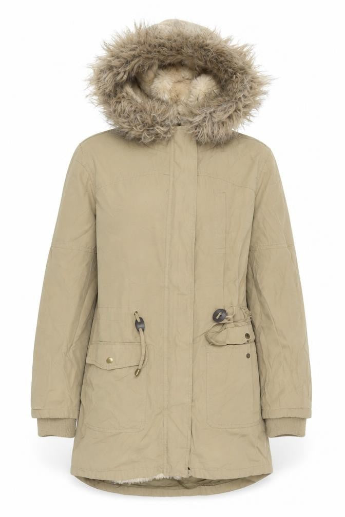 Womens UK Size M Oasis Beige Parka Coat