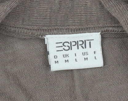 Womens UK Size M Esprit Brown Cardigan Jumper