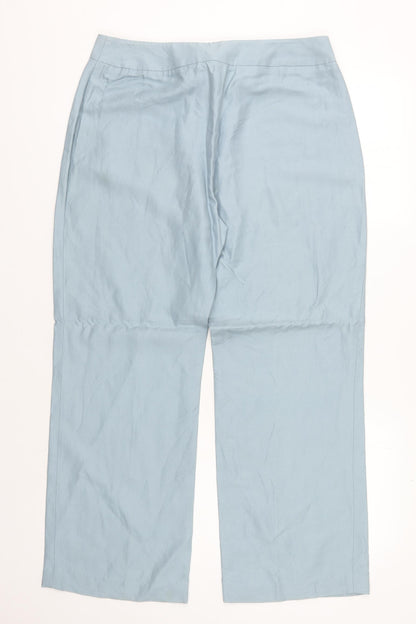 Womens UK Size 14 Laura Ashley Regular Fit  Blue Trousers