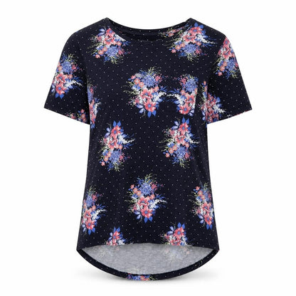 Womens UK Size 10 Laura Ashley Black Basic T-Shirt