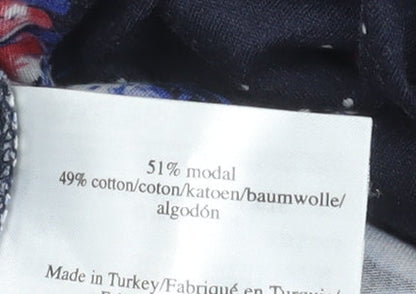 Laura Ashley Women's Black Floral T-Shirt Size 10