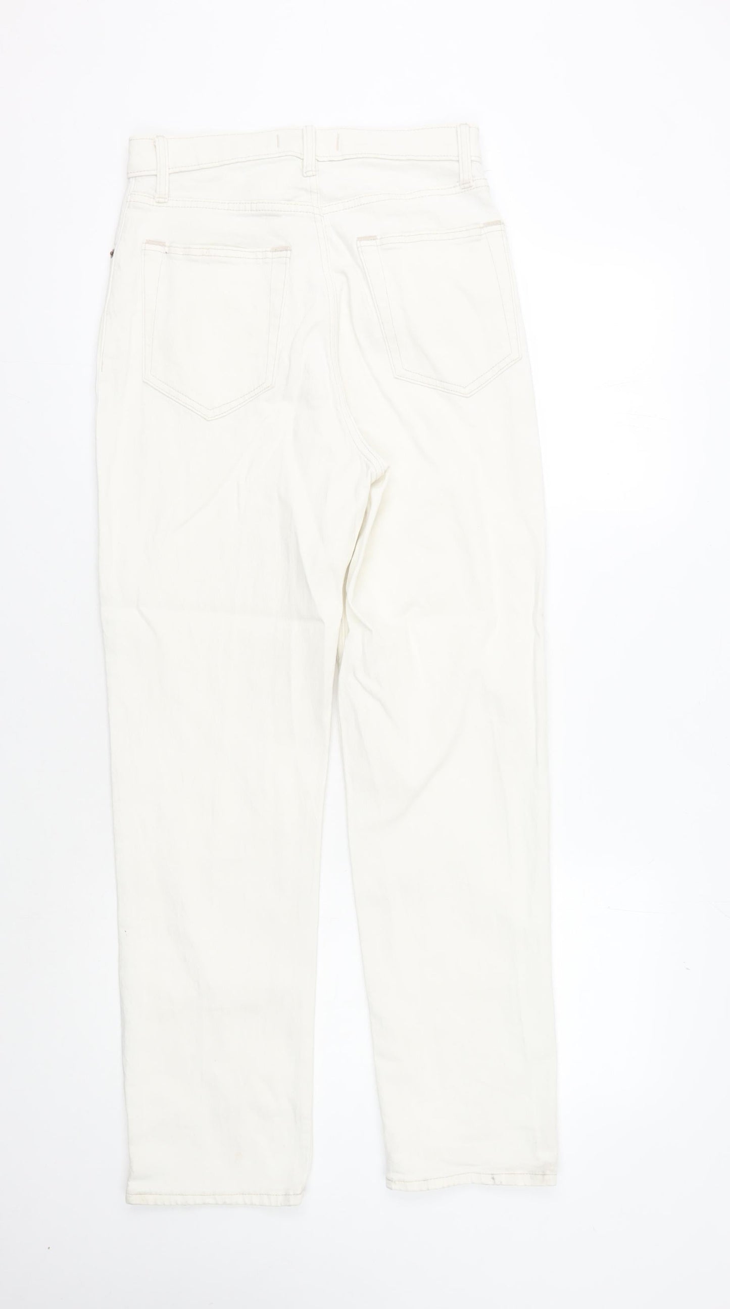 Abercrombie & Fitch Women's Ivory Straight Jeans Size 8L