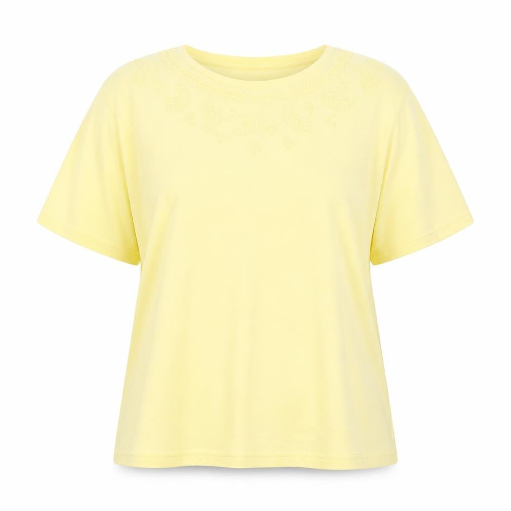 Womens UK Size XL Honor Millburn Yellow Classic T-Shirt