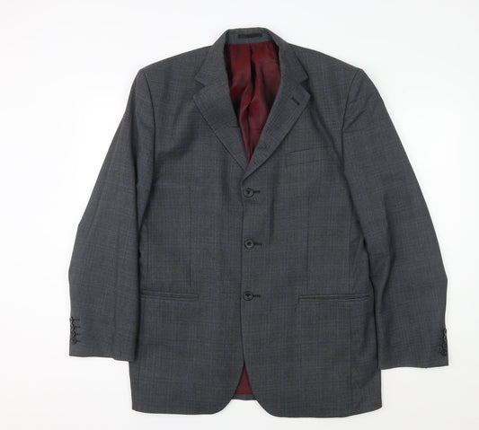 Mens UK Size 40 Dehavilland Regular Grey Suit Jacket