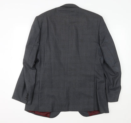 Mens UK Size 40 Dehavilland Regular Grey Suit Jacket