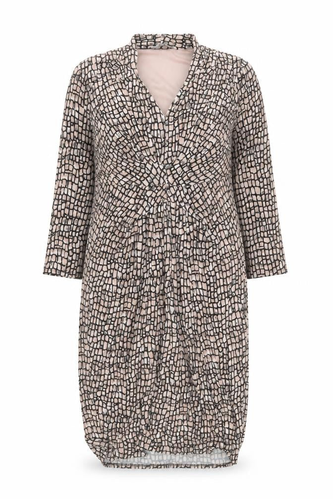 Laura Ashley Pink Geometric Sheath Dress, Size 12